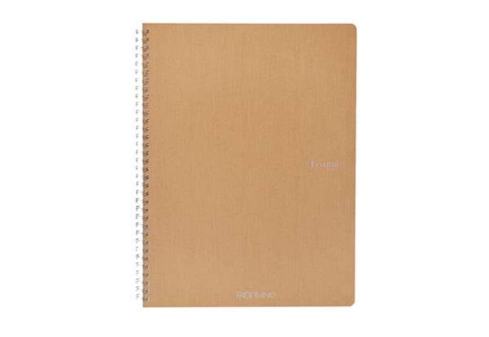 Immagine di Maxiquaderno Ecoqua original - A4 - 90 gr - 1 rigo - 70 fogli - bruno - spiralato - Fabriano