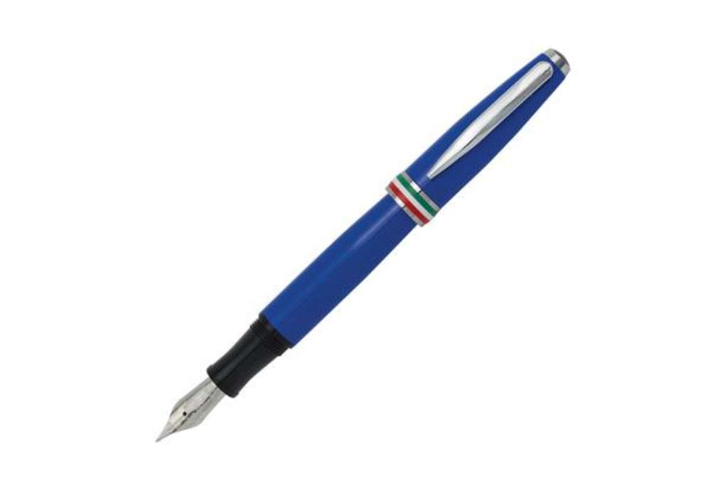 Immagine di Penna stilografica Aldo Domani - punta M - fusto azzurro italia - Monteverde
