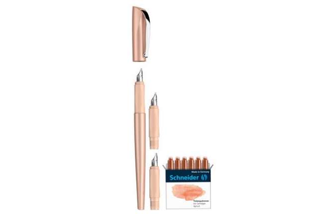 Immagine di Set penna stilografica Callissima - 3 punte intercambiabili incluse - fusto albicocca - Schneider