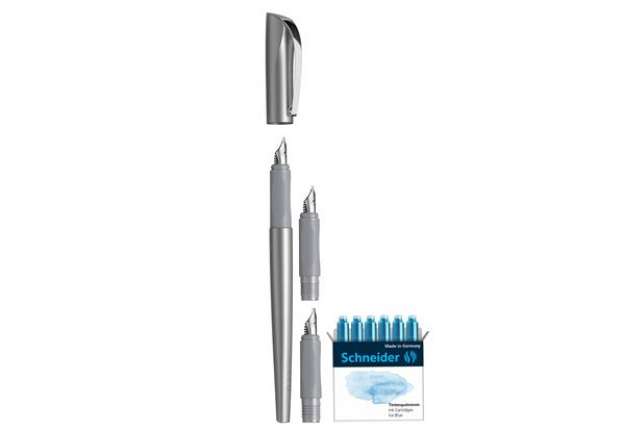 Immagine di Set penna stilografica Callissima - 3 punte intercambiabili incluse - fusto antarcite - Schneider