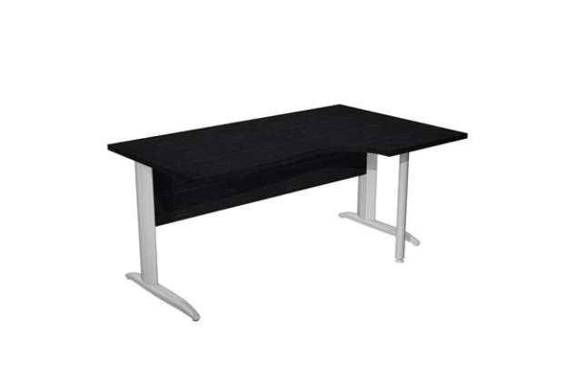 Immagine di Scrivania Compact Destro - 160 x 60/80/100 cm - nero