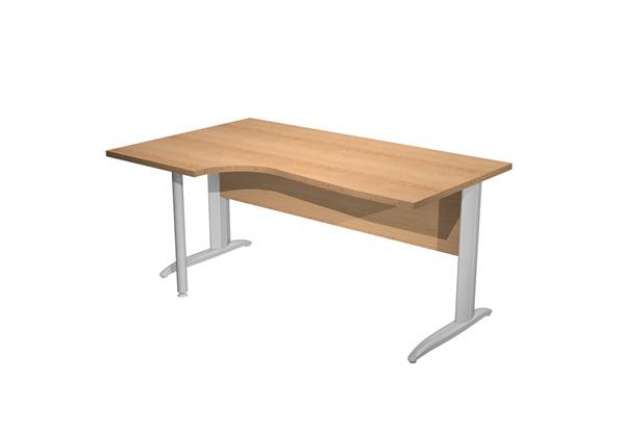 Immagine di Scrivania Compact Sinistro - 160 x 60/80/100 cm - piano faggio