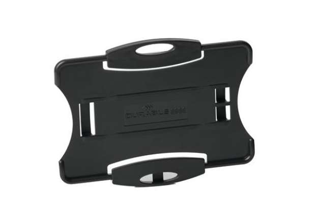 Immagine di Portabadge Eco - per 1 tessera - 54 x 87 mm - nero - Durable - conf. 10 pezzi