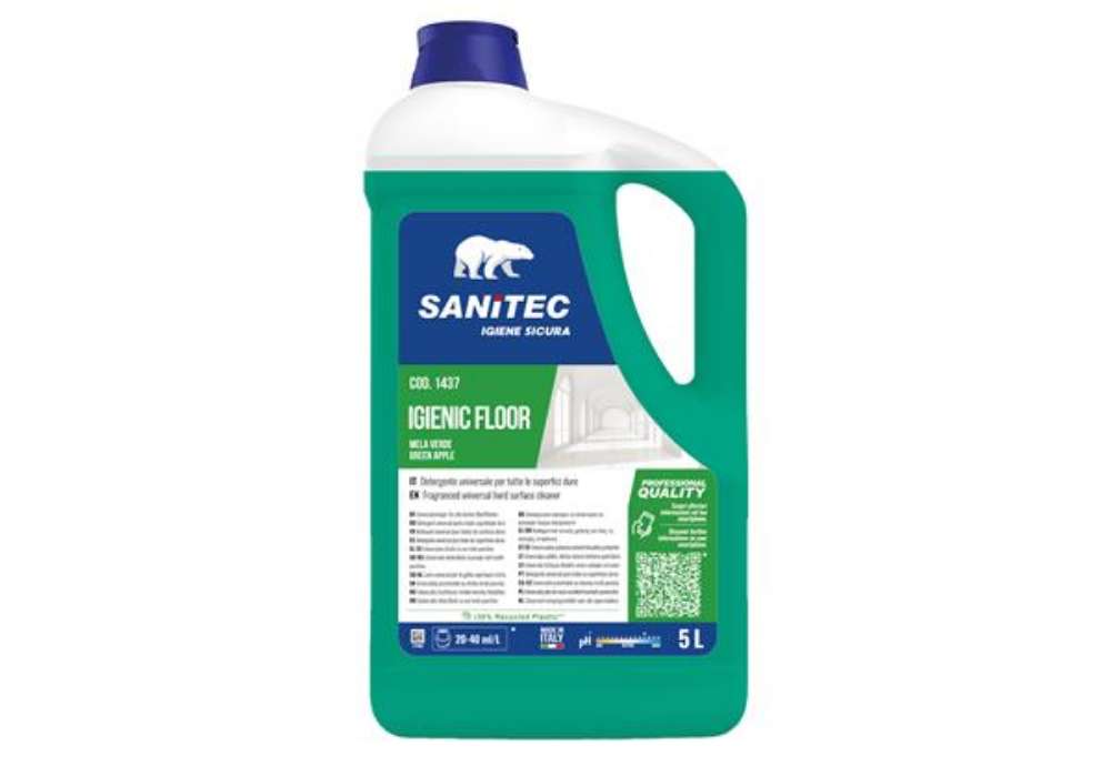 Immagine di Detergente pavimento Igienic Floor - 5 L - mela verde - Sanitec