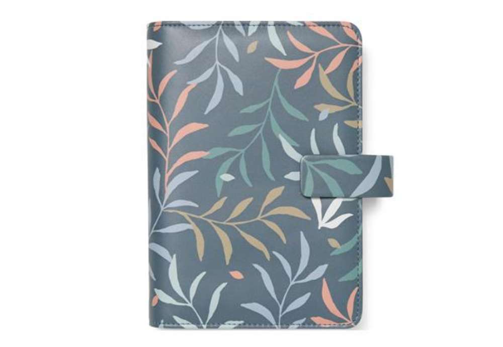 Immagine di Organiser Botanical - f.to Personal 187 x 153 x 40 mm - con cinturino - blu - Filofax