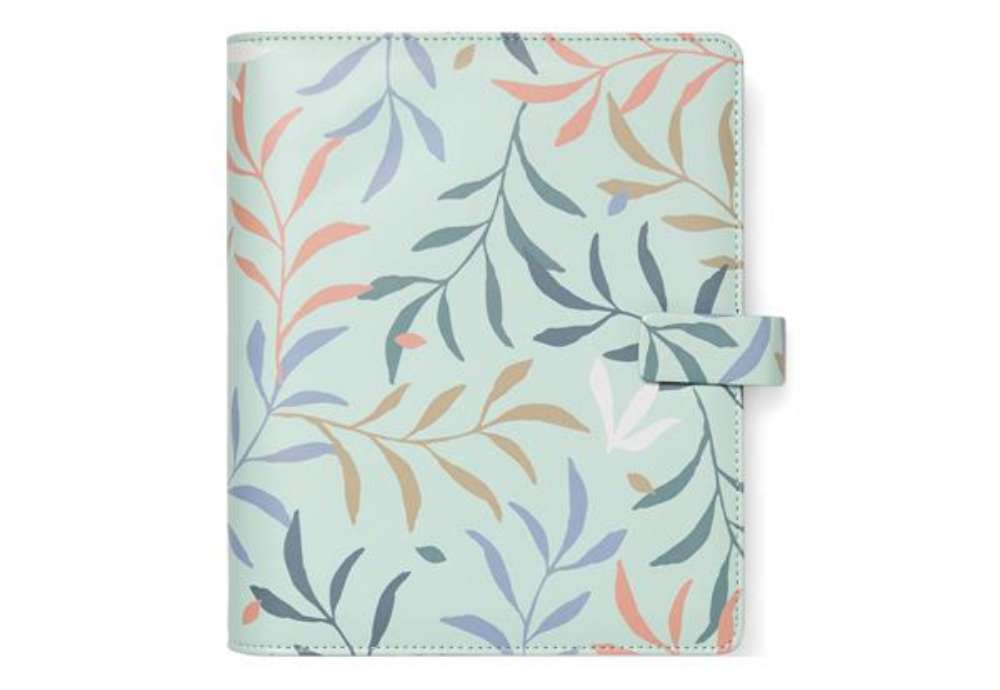 Immagine di Organiser Botanical - f.to A5 - 233 x 217 x 46 mm - con cinturino - menta - Filofax