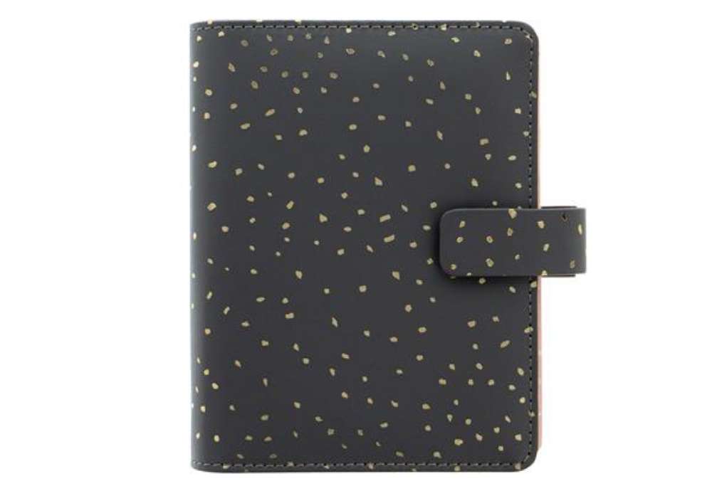 Immagine di Organiser Confetti - f.to Personal - 187 x 153 x 40 mm - con cinturino - nero - Filofax