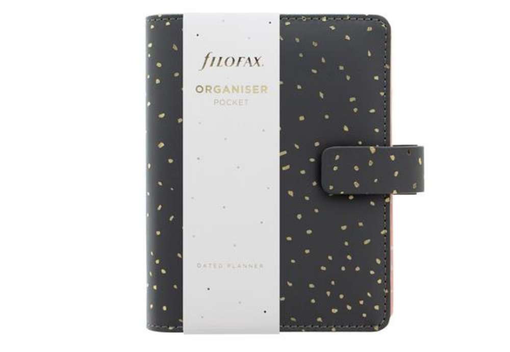Immagine di Organiser Confetti - f.to Pocket - 146 x 128 x 36 mm - con cinturino - nero - Filofax
