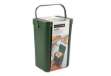 Immagine di Pattumiera Gino - per rifiuti organici - 24 x 19 x 35,5 cm - 12 lt - verde bosco - Perfetto