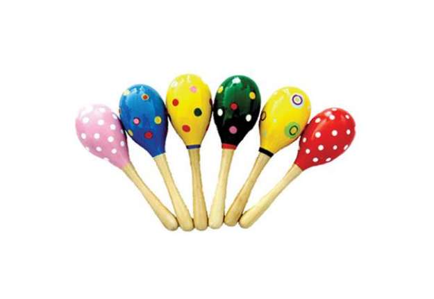 Immagine di Coppia di maracas - in legno - 20 x 5,5 cm - CWR