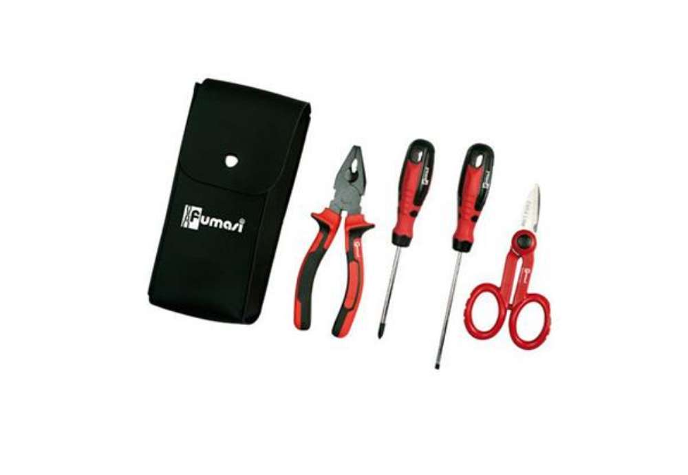 Immagine di Trousse 4 utensili - per elettricista - similpelle - Melchioni Family