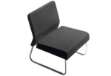 Immagine di Modulo dritto - divanetto Slastic SLB - senza braccioli - nero - Unisit