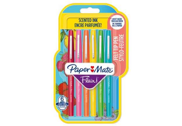Immagine di Pennarello Flair Nylon - punta feltro - 1,10mm - colori assortiti Scented - Papermate - conf. 6 pezz