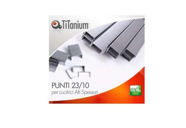 Immagine di Punti metallici 23/10 - TiTanium - conf. 1000 pezzi