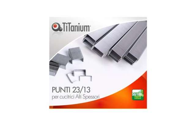 Immagine di Punti metallici 23/13 - TiTanium - conf. 1000 pezzi