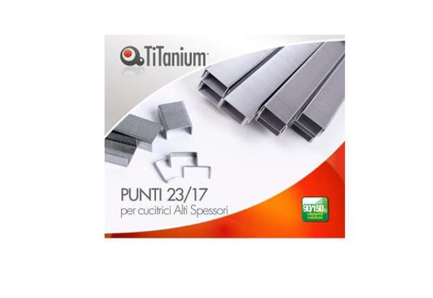 Immagine di Punti metallici 23/17 - TiTanium - conf. 1000 pezzi
