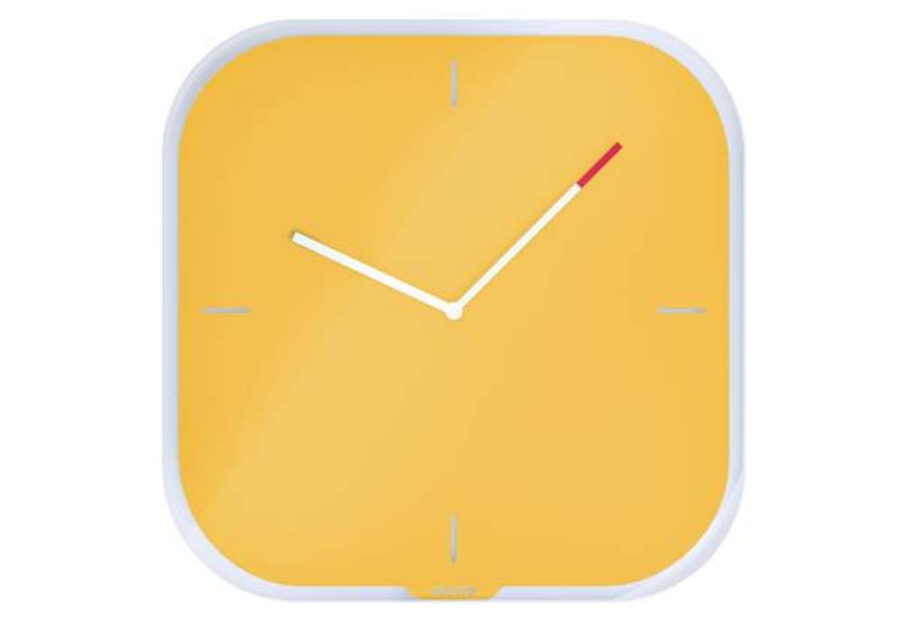 Immagine di Orologio da parete Cosy - silenzioso - vetro - giallo - Leitz