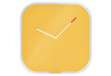 Immagine di Orologio da parete Cosy - silenzioso - vetro - giallo - Leitz