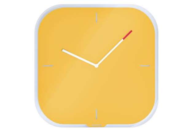 Immagine di Orologio da parete Cosy - silenzioso - vetro - giallo - Leitz
