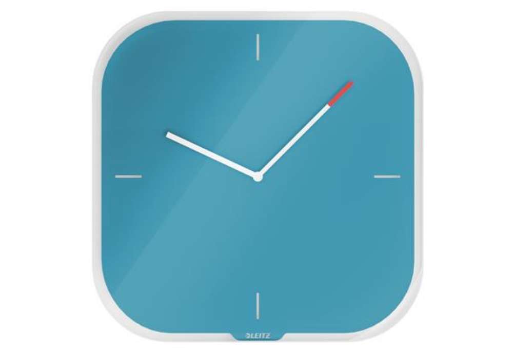 Immagine di Orologio da parete Cosy - silenzioso - vetro - blu - Leitz
