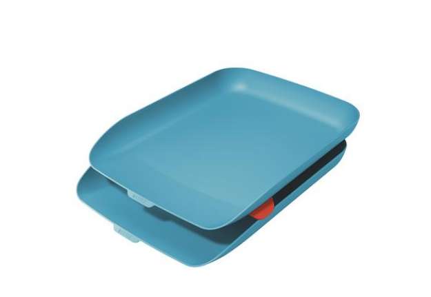 Immagine di Kit doppia vaschetta portacorrispondenza Cosy - blu - Leitz