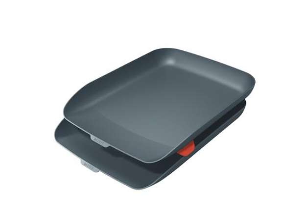 Immagine di Kit doppia vaschetta portacorrispondenza Cosy - grigio - Leitz