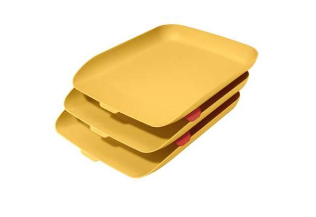 Immagine di Kit tripla vaschetta portacorrispondenza Cosy - giallo - Leitz