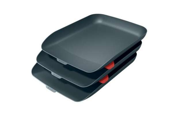 Immagine di Kit tripla vaschetta portacorrispondenza Cosy - grigio - Leitz
