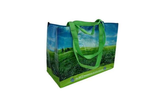 Immagine di Borsa ripiegabile - per la spesa - con ganci - PP - 38 x 43 x 20 cm - Berni Group