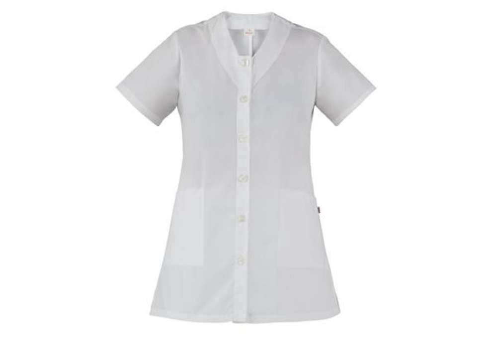 Immagine di Casacca Camelia - da donna - manica corta - taglia S - bianco - Giblor's