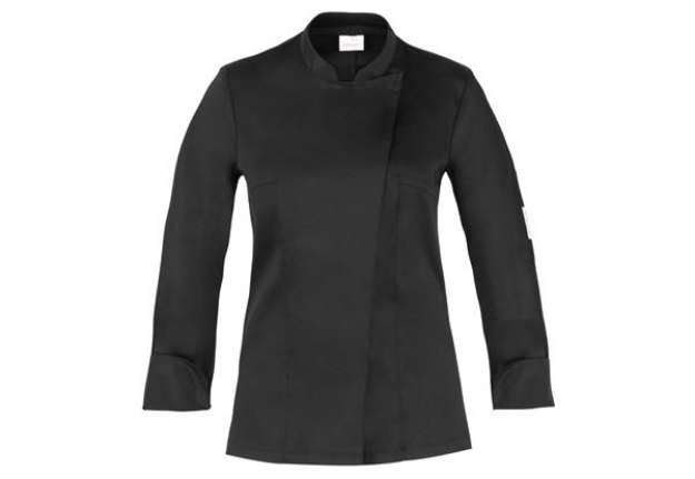 Immagine di Giacca cuoco Celine - da donna - manica lunga - taglia S - nero - Giblor's