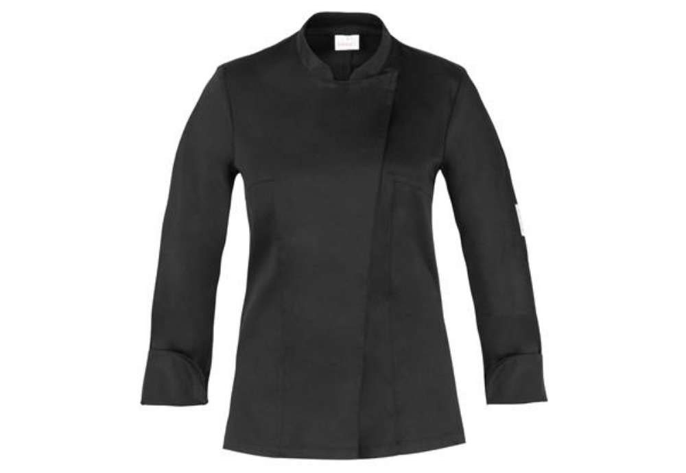 Immagine di Giacca cuoco Celine - da donna - manica lunga - taglia L - nero - Giblor's