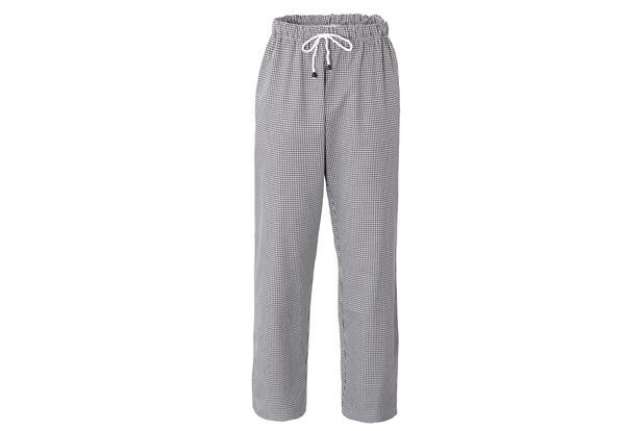 Immagine di Pantalone cuoco Plutone - unisex - taglia L - bianco/quadretti neri - Giblor's