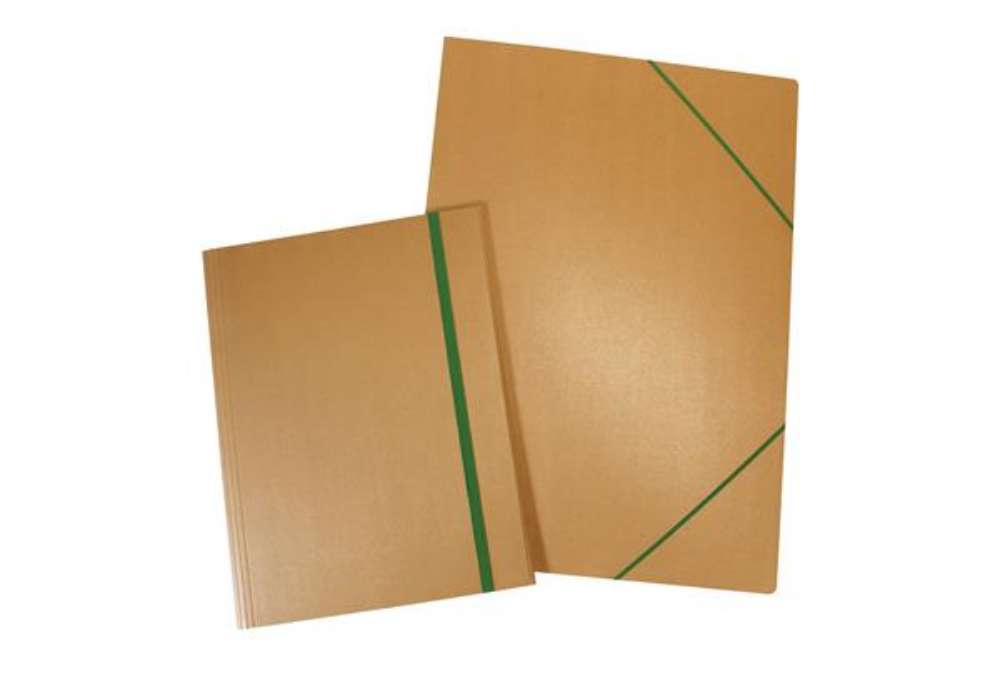 Immagine di Cartella porta disegni con elastico Eco - 50 x 70 cm - dorso variabile - cartoncino - avana - Starli
