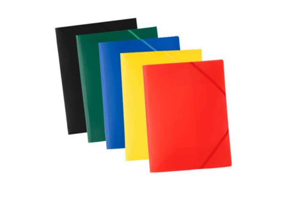 Immagine di Cartellla 3 lembi con elastico angolare ECO - 24 x 32 cm - PP - colori assortiti - Starline