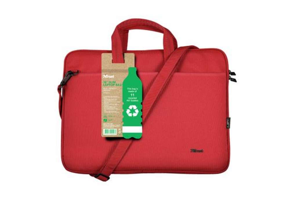 Immagine di Borsa per notebook - Bologna - ecocompatibile - da 16" - rosso - Trust