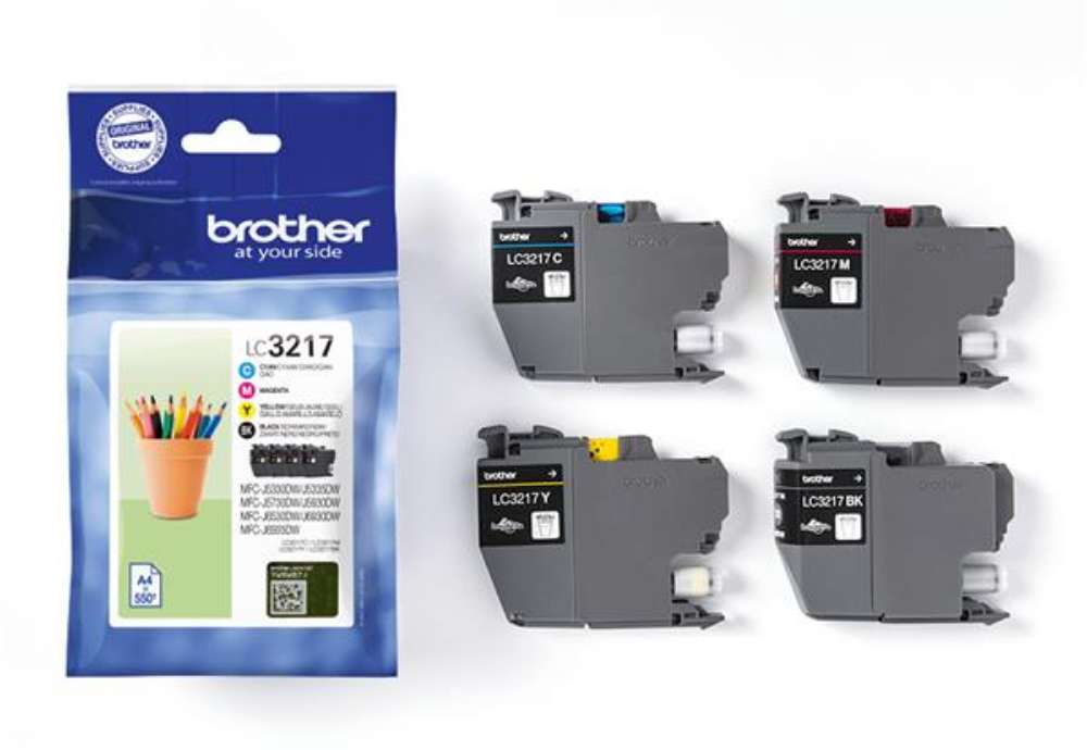 Immagine di Brother - 4 Cartucce - BK/C/M/Y - LC3217VAL - 550 pag
