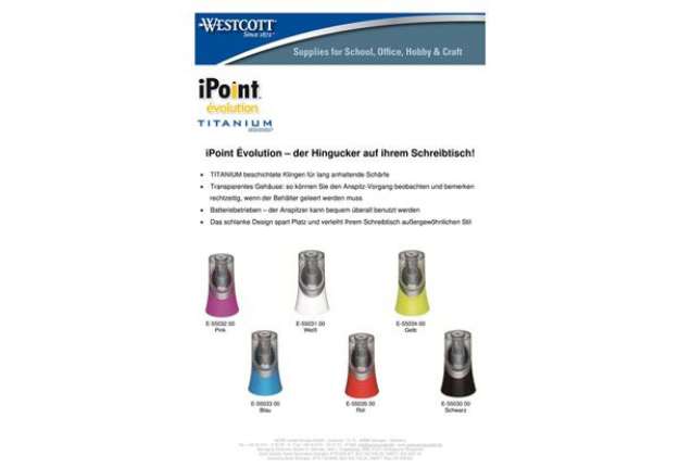 Immagine di Temperamatite elettrico Westcott iPoint évolution nero E-55030 00