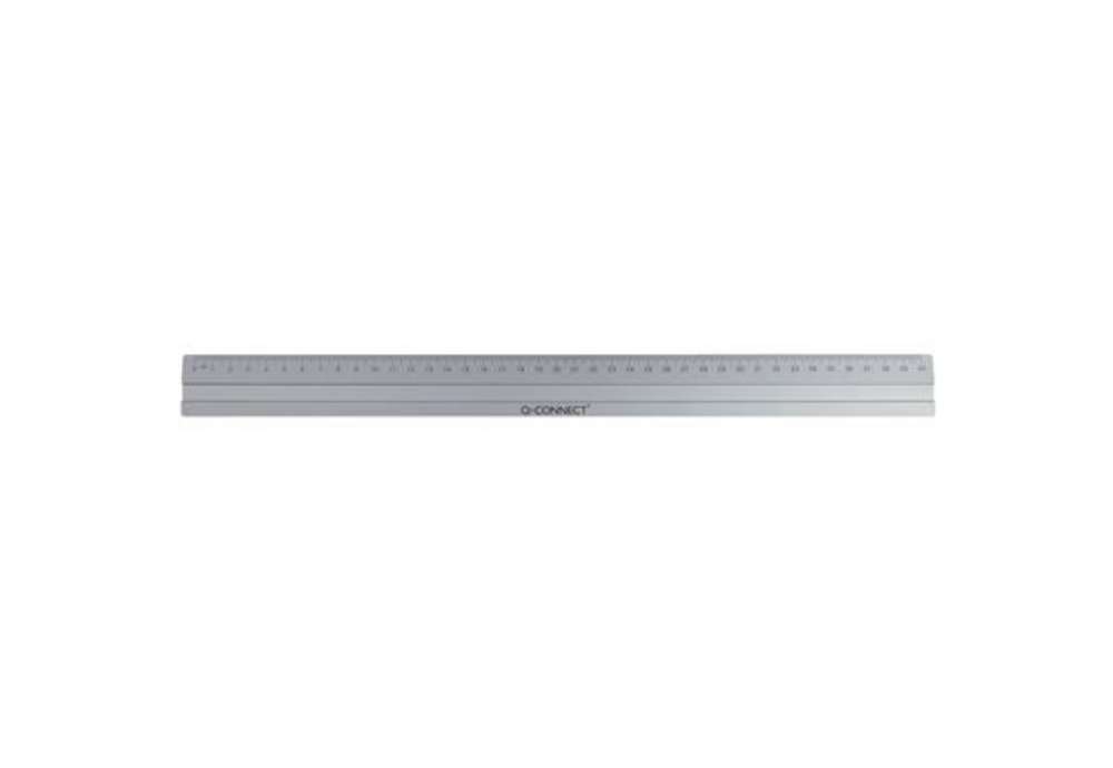 Immagine di Righello Q-Connect in alluminio - argento 40 cm - KF03679