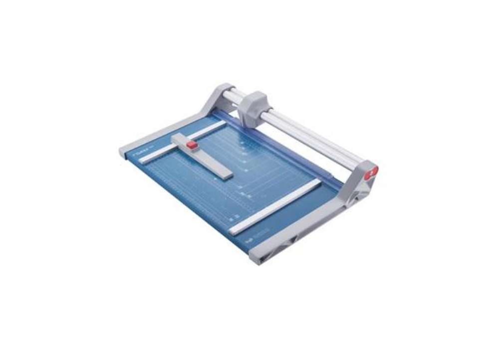 Immagine di Taglierina a rullo Dahle di terza generazione con pressino automatico luce 360 mm blu - R000550