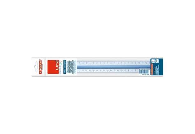 Immagine di Triplo decimetro ARDA Linea Uni plastica termoresistente fumé ottico trasparente 30 cm - 50130SS