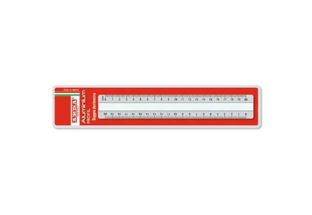 Immagine di Doppio decimetro ARDA Linea Profil alluminio 20 cm 18420