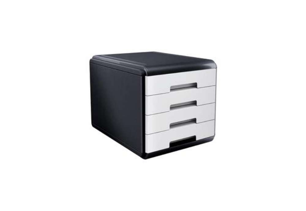 Immagine di Cassettiera 4 cassetti ARDA Mydesk polistirolo e materiale infrangibile grigio/bianco - 18P4PB