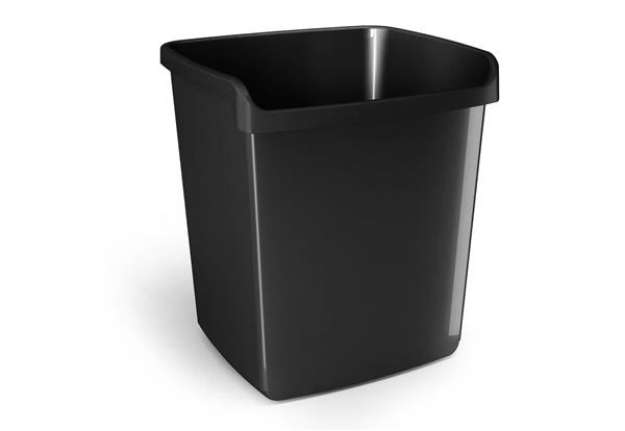 Immagine di Cestino impilabile ARDA MyDesk 15 litri polipropilene nero rettangolare 8116N