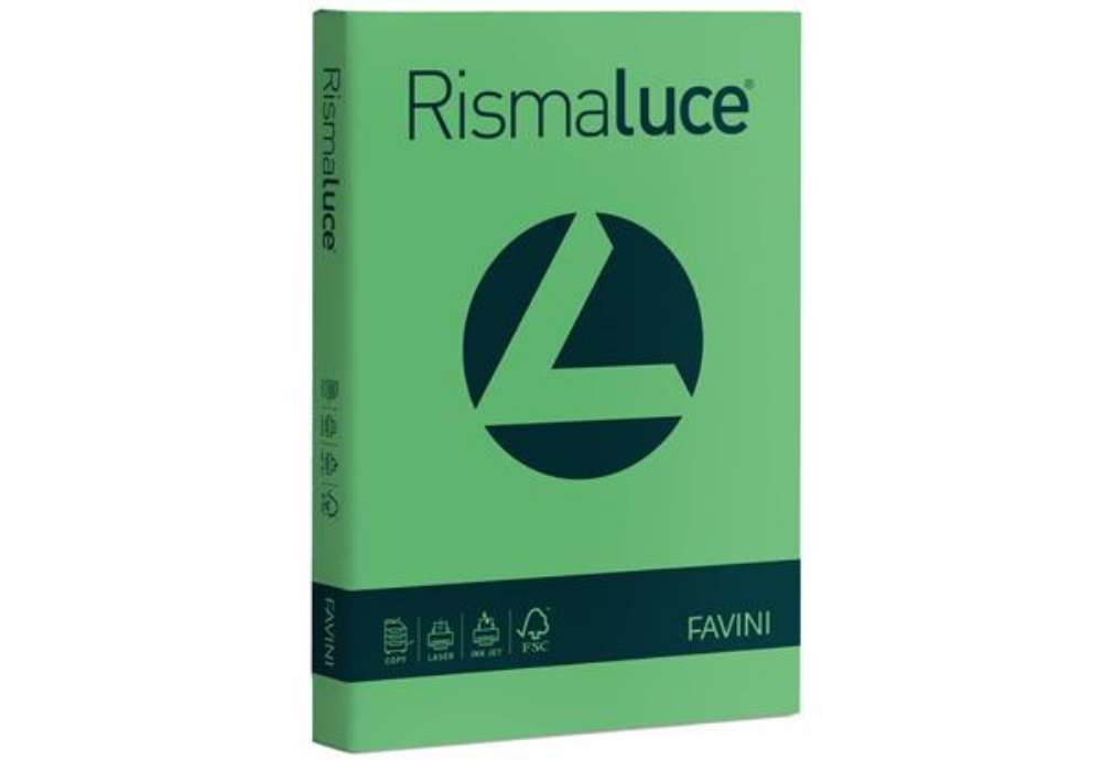 Immagine di Carta colorata Favini Rismaluce colori forti 90 g/m² A4 verde 60 - Risma da 300 fogli - A66D304