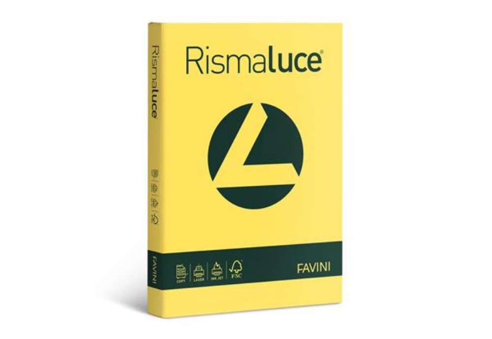 Immagine di Carta colorata Favini Rismaluce colori forti 90 g/m² A3 giallo sole Risma da 300 fogli - A66B313