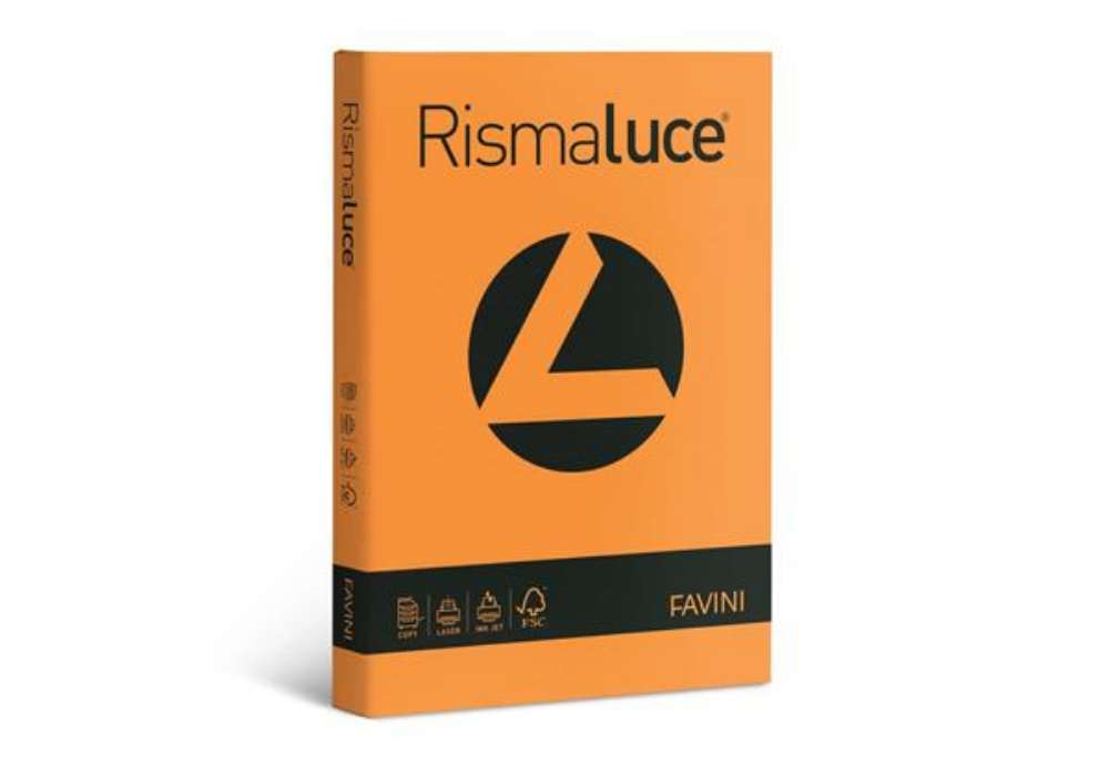 Immagine di Carta colorata Favini Rismaluce colori forti 90 g/m² A3 arancio Risma da 300 fogli - A66E313