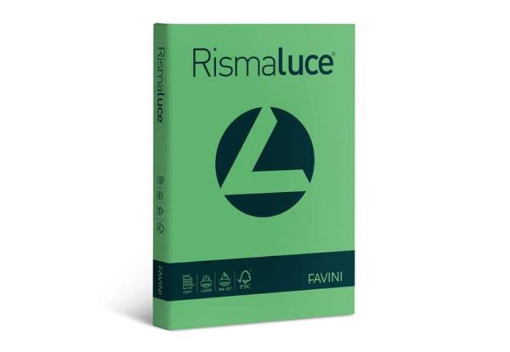 Immagine di Carta colorata Favini Rismaluce colori forti 90 g/m² A3 verde Risma da 300 fogli - A66D313