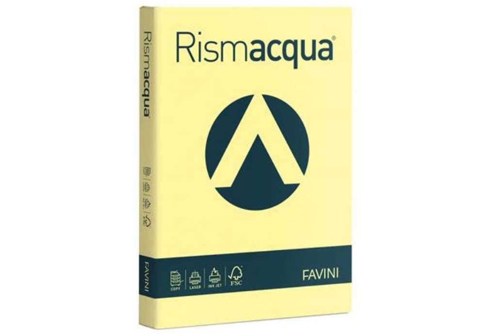 Immagine di Carta colorata Favini Rismacqua colori tenui 90 g/m² A4 giallo chiaro 07 Risma da 300 fogli - A66230