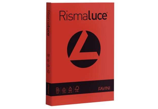 Immagine di Carta colorata Favini Rismaluce colori forti 200 g/m² A4 scarlatto 61 - Risma da 125 fogli - A67C104